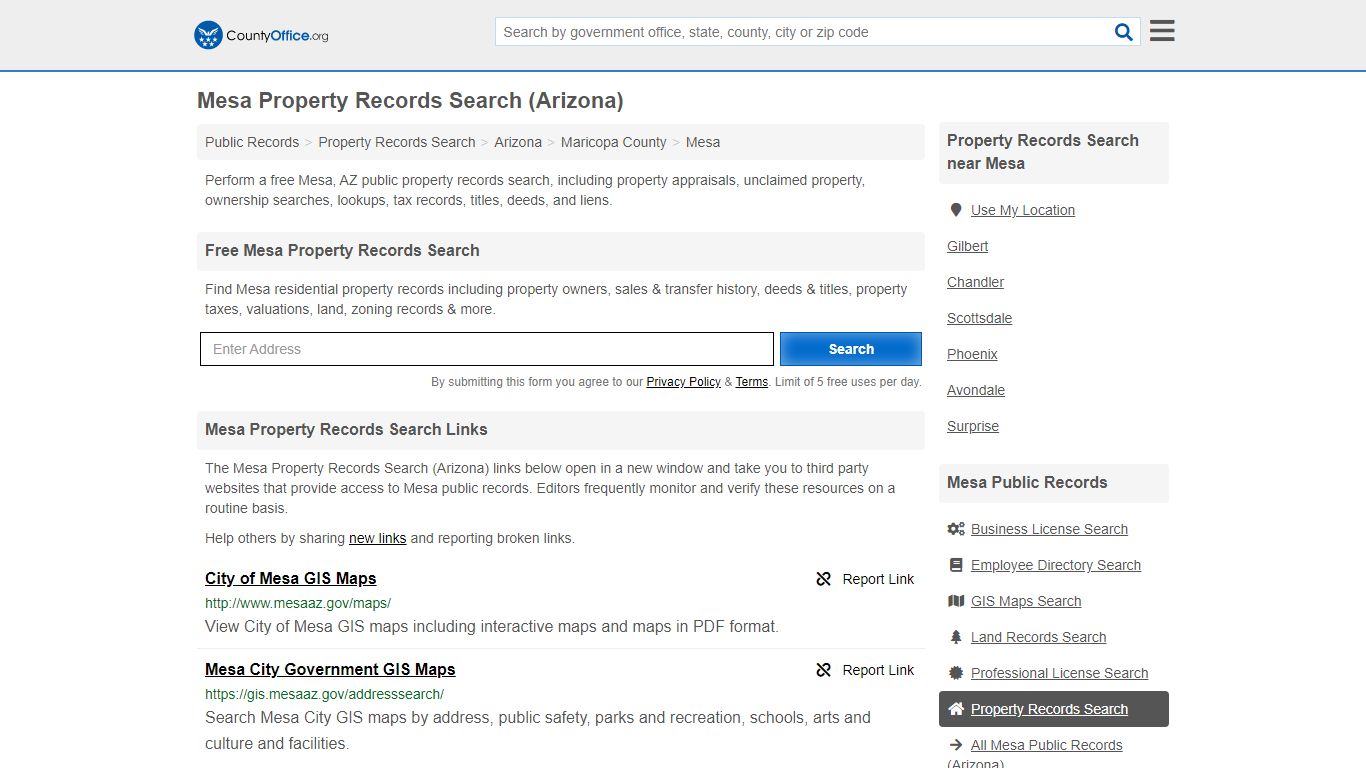 Property Records Search - Mesa, AZ (Assessments, Deeds ...
